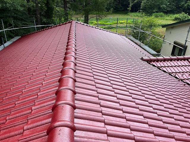 鳴沢村　屋根塗装工事